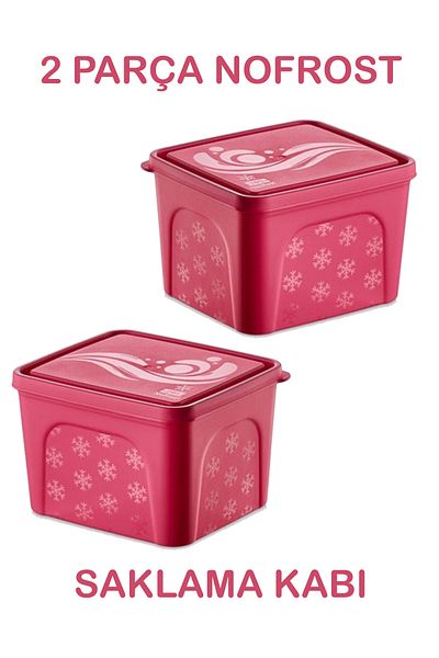Elegant Plastik Deep Nofrost 2 X 1.1 Lt Storage Container - 2 Piece Freezer Storage Container