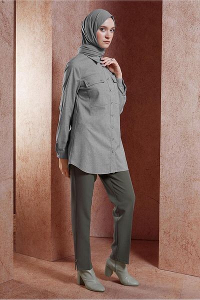 Alvina Shirt Collar Tunic 45080