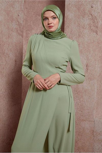 Alvina Ολόσωμη φόρμα Crepe - Λεπτομέρεια δεσίματος, Μοντέλο 42885