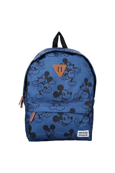 Mickey Mouse Rucsac albastru cu doua compartimente, 43x30x14 cm, Playing it Cool, Mickey Mouse, Disney