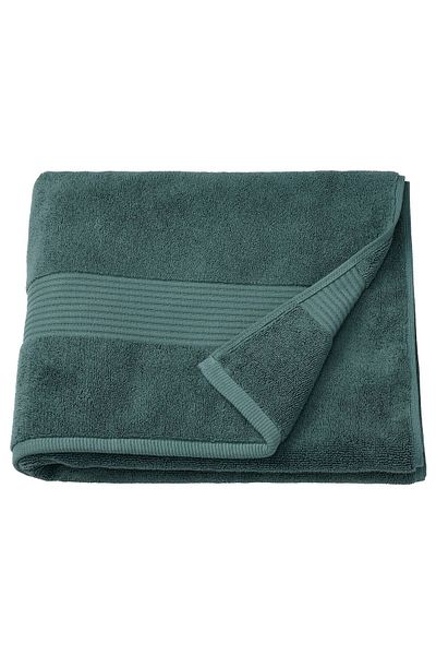 IKEA FREDRIKSJÖN Bath Towel Grey-Turquoise 70x140 cm – 100% Cotton, 650 g/m² | IKEA
