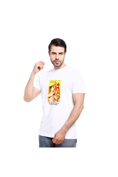 COUP Men Printed Single Jersey T-shirt 1000767 - White