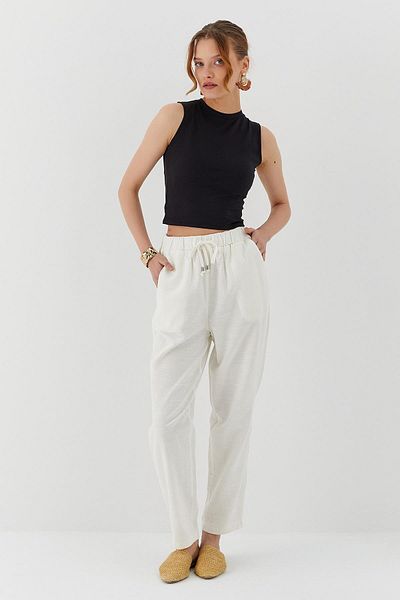 Shopping Shop Pantaloni din in ecru