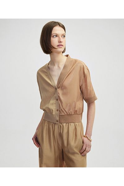 İpekyol Colorblock V-Neck Blouse