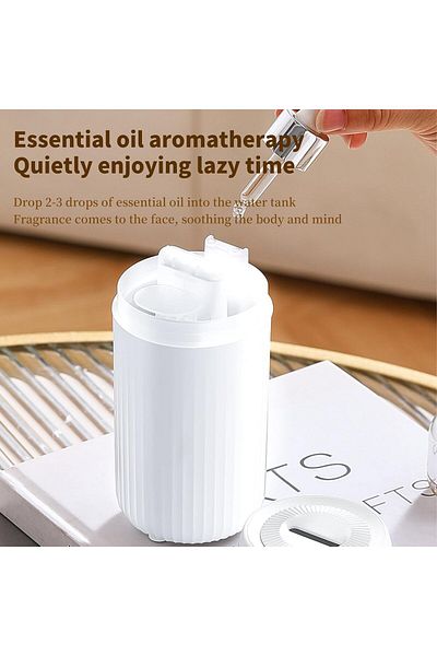 COOYA Car Aromatherapy Diffusers, 100ml USB Mini Humidifier, Ultrasonic Essential Oil Diffuser (White)