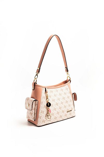 Silver Polo Silver & Polo Pink - Salmon SP1183 Geantă de umăr pentru femei