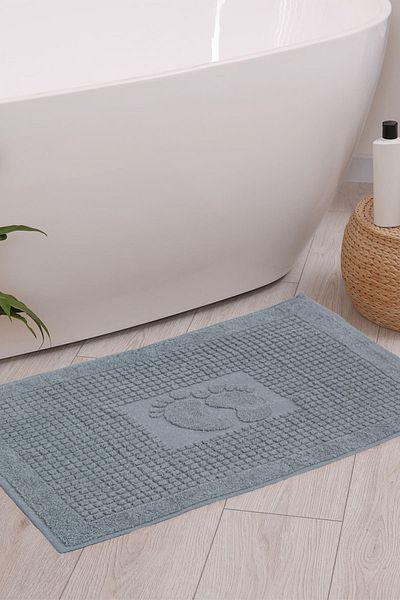 Homedius منشفة قدم قطنية منقوشة للحمام مقاس 50 × 70 سم