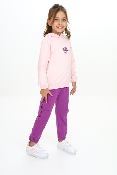 Toontoy Κοριτσίστικα Μοντέρνα Κοστούμια με τύπωμα με κουκούλα Φόρμες