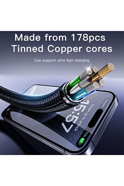 Yesido CA181 PD60W 3A USB-C / Type-C to USB-C / Type-C Charging Data Cable, Length: 1.2m(Black)