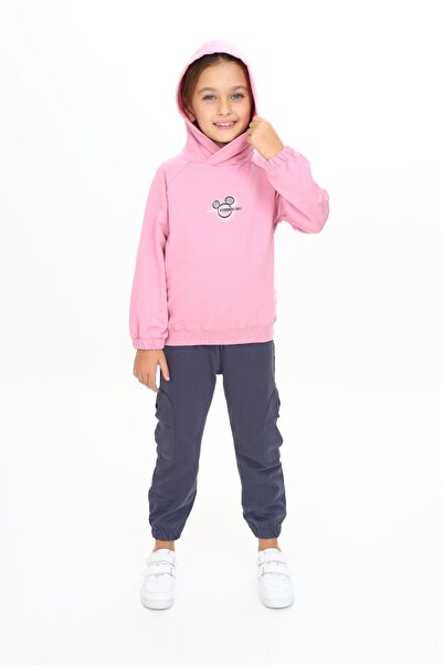 Toontoy Κοριτσίστικα Μοντέρνα Κοστούμια με τύπωμα με κουκούλα Φόρμες