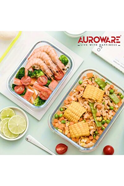 Auroware 8 Pack Glass Containers with Leak Proof Airtight Lid, BPA Free, Microwave Freezer Safe