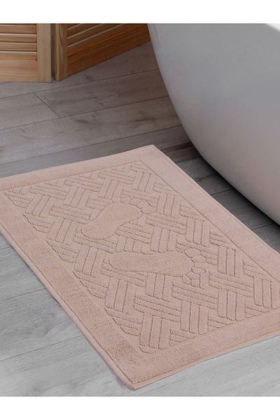 Homedius Bathroom Zigzag Patterned Ultra Thick Cotton Foot Towel 50X70 cm