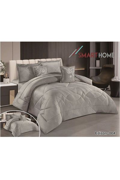 smart home Double Velvet Hotel Bedspread, Fits 200X120cm Bed, 4 Pieces Double Sided Bedspread