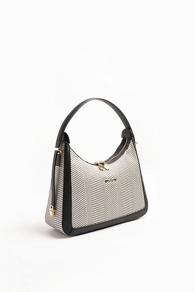 Silver Polo Silver & Polo Black White - Negru SP1187 Geantă de umăr pentru femei