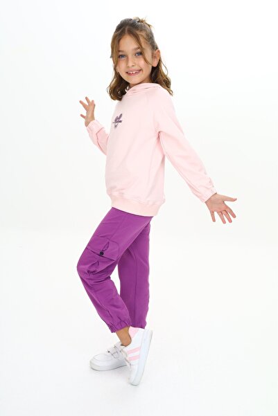 Toontoy Κοριτσίστικα Μοντέρνα Κοστούμια με τύπωμα με κουκούλα Φόρμες