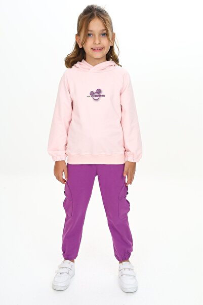 Toontoy Κοριτσίστικα Μοντέρνα Κοστούμια με τύπωμα με κουκούλα Φόρμες