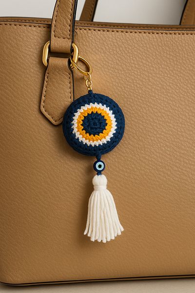 shop Evil Eye Bead Amigurumi Keychain Bag Accessory Ornament Hand Knitted Evil Eye Keychain