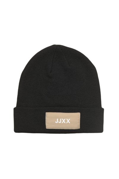 JJXX Beretă neagră pentru femei JXBASIC LOGO BEANIE ACC SN