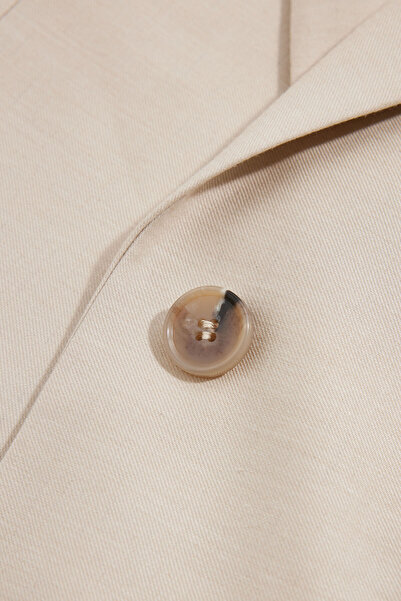 W Collection Beige Buttoned Jacket