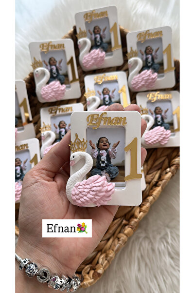 Mgs Mgsdizayn kuğulu bebek magneti (15 ad) bebeğin bilgilerini msj ile yazın ltf