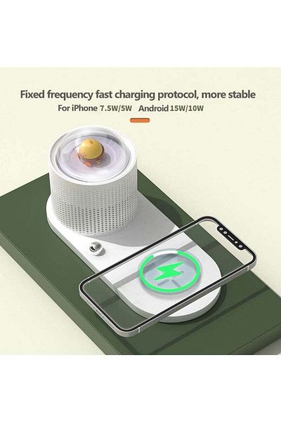 COOYA Wireless Charger, With Night Light, Qi-Certified, Fast Charging, For iPhone 14/13/12/Se/11/X/8