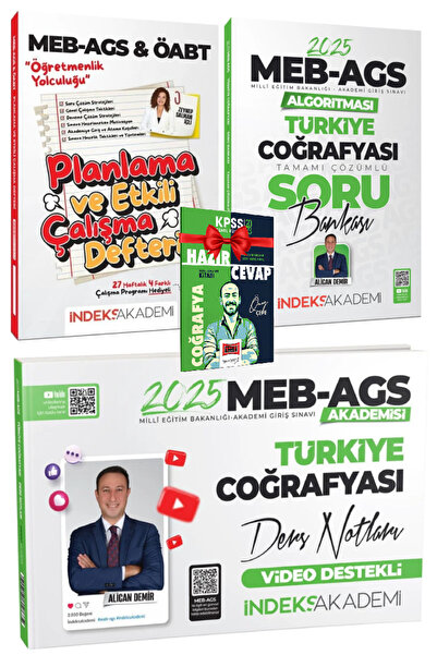 İndeks Akademi 2025 İndeks Akademi MEB AGS Planlama ve Etkili Çalışma Defteri...