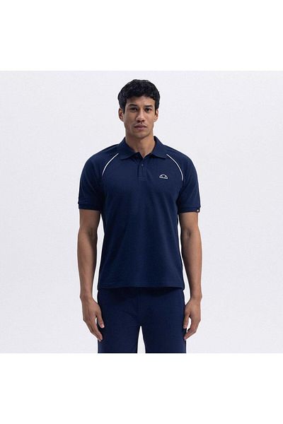 Ellesse Em407-Nv Polo Neck Men's T-Shirt - Navy Blue