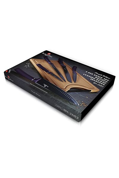 Berlinger Haus Non-stick knife set + 6-piece cutting board Purple Metallic Line