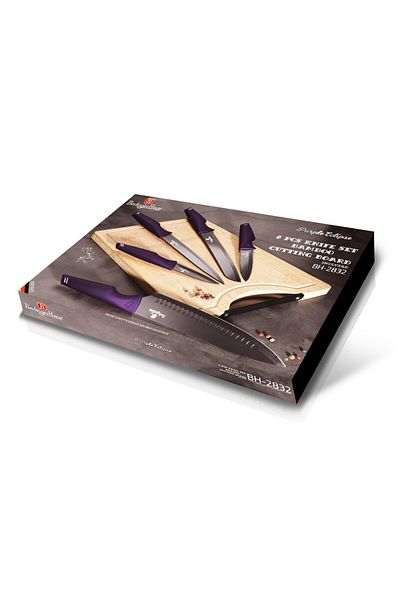 Berlinger Haus Non-stick knife set + 6-piece cutting board Purple Eclipse Collection