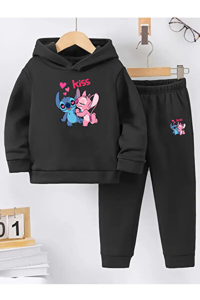 makiteks Winter Girl Tracksuit Set 5 6 7 8 9 10 11 12 Years Lilo Stitch Kiss