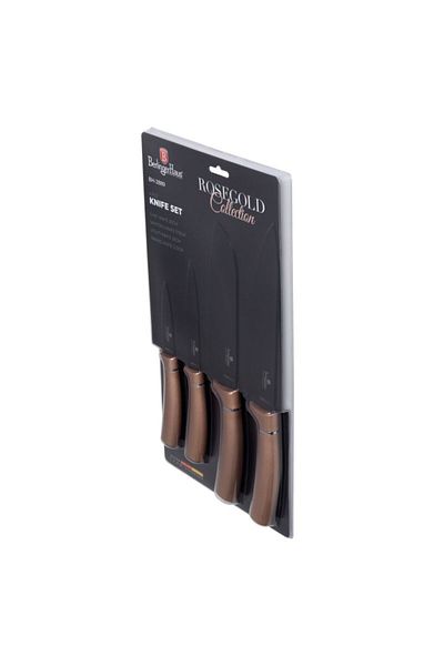 Berlinger Haus 4-piece Rosegold Metallic Line non-stick knife set