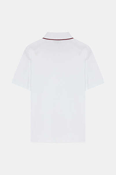 W Collection WHITE POLO NECK T-SHIRT