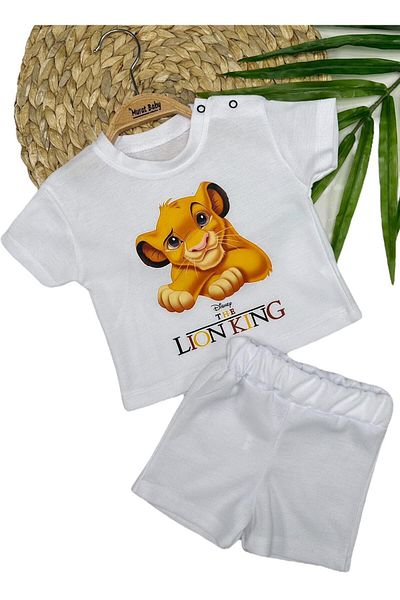 Murat Baby Baby Boy Lion King Figured Shorts Set