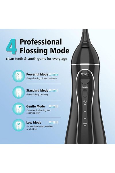 h2ofloss 2025 NEW Water Flosser Pick for Teeth,300ML Portable Oral Irrigator Upgraded Tank Removable