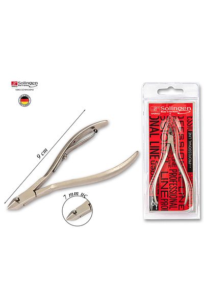 Solingen Professional Meat Clamp 1185 - 7 mm Tip, Stainless Steel, Suitable for Manicure & Pedicure