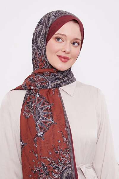 Levidor Σάλι αγάπης με μοτίβο μπορντό πλακάκι