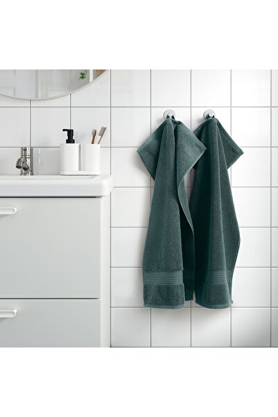 IKEA FREDRIKSJÖN Hand Towel Grey-Turquoise 40x70 cm – 100% Cotton, 650 GSM | IKEA