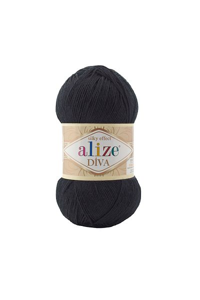 Alize Diva - 60 Black Knitting Laces (5 Pieces)