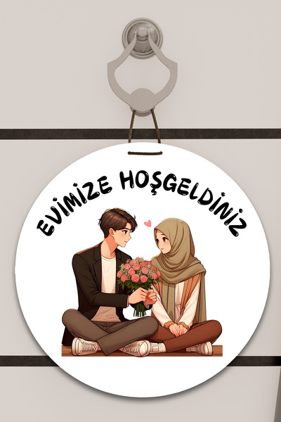 Dormot Home Decor de ușă cu imprimare digitală albă, cu model de turban de ca...