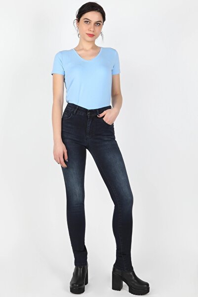 BALİNS Kadın Kot Pantolon Koyu Mavi