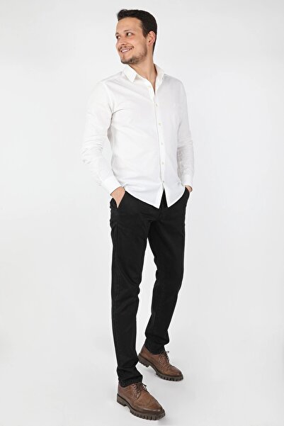 BALİNS Erkek Fleto Cep Gabardin Pantolon Siyah