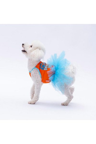 Pawstar Girl Power Cat Dog Dress in Orange - Cat Dog Apparel