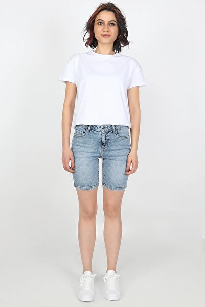 BALİNS Kadın Kot Şort Asit Yıka