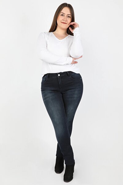 BALİNS Pantaloni de damă din denim albastru închis - 2ja/5173.albastru închis