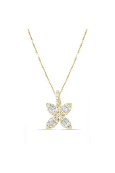 Lial Diamond 0.30 Karat Baget Pırlanta Kolye, Mücevher Sertifikalı