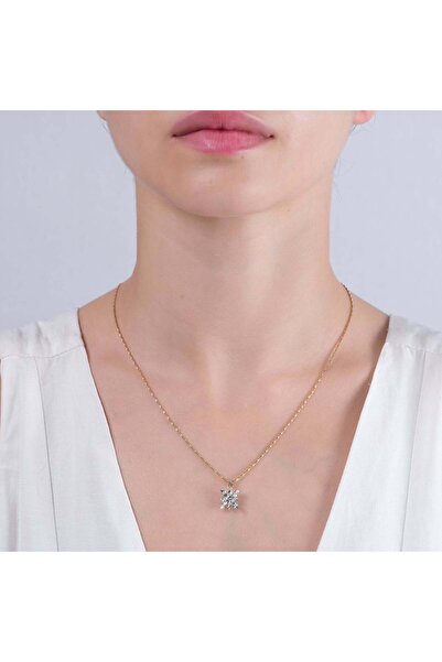 Lial Diamond 0.05 Karat Pırlanta Kolye, Kartanesi Motifli, Mücevher Sertifikalı