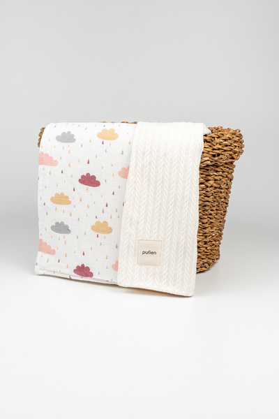 pufien 100 X 140 Çok Desenli Çift Yönlü Müslin Pike Bebek Örtüsü, Örgü Bebek ...