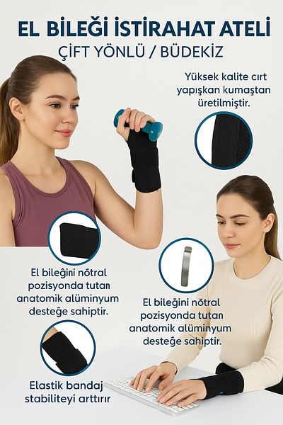 Elite Life Standard Static Hand Wrist Splint Double Side Stabilizer Carpal Tunnel Splint