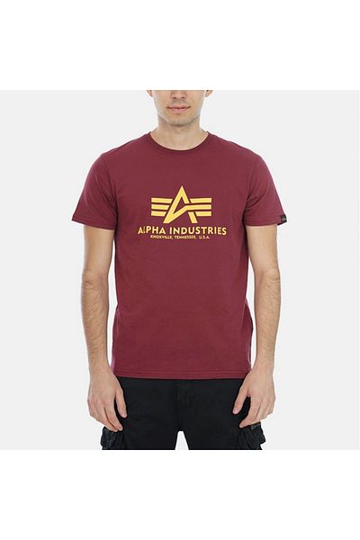 Alpha Industries Men's Red Basic T-Shirt Alpha Industries