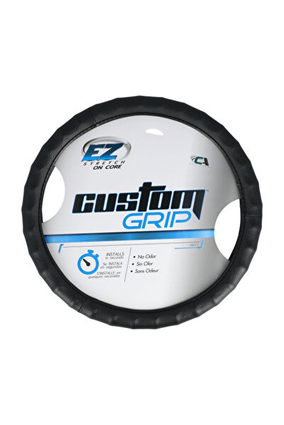 Custom Accessories غطاء عجلة قيادة EZ Stretch Custom Grip مقاس 14.5-15.5 بوصة